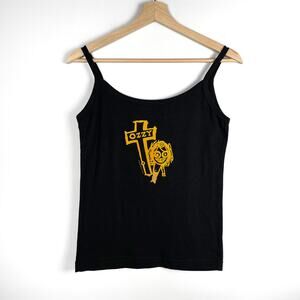 Vintage 2000 Womens Ozzy Osbourne Cross Tank Top Cami Y2K Black Sabbath Camisole